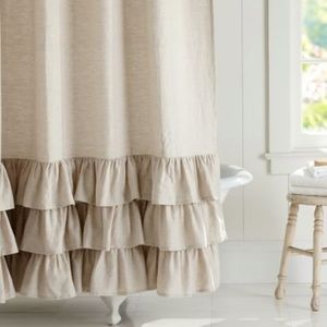Pottery Barn Ruffle Shower Curtain